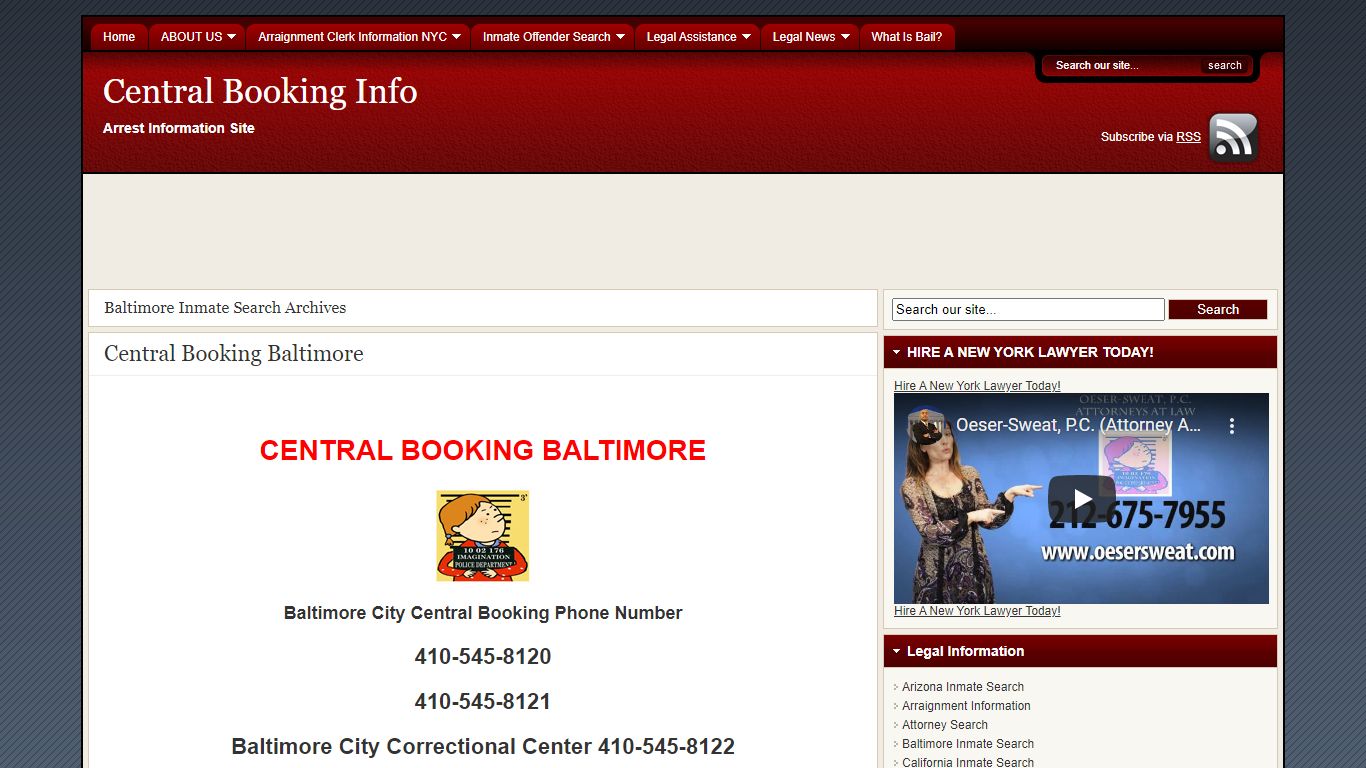 Baltimore Inmate Search - Central Booking Info